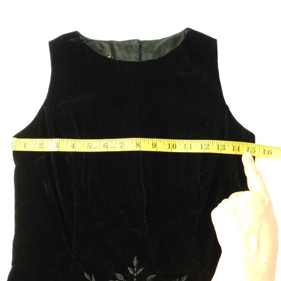 Vintage Scott McClintock Black Velvet Top Formal Sleeveless Embroidered NOS Y2K - Picture 8 of 14
